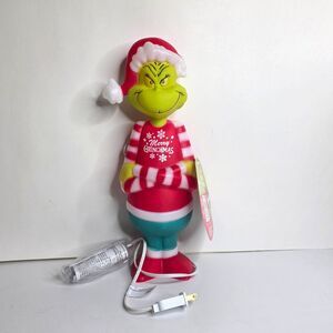 The Grinch in Pajamas Christmas 14 in Blow Mold Dr Seuss Holiday Decor - NEW